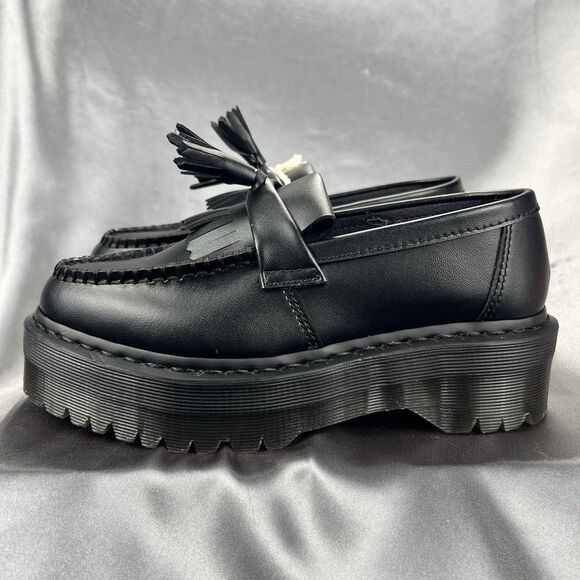 Dr. Martens V Adrian Quad Mono Shoes Black Platform W 7 / M 6 EU 38 Vegan 90s - Picture 10 of 16